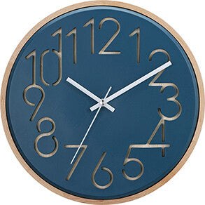 Carved Blue Wall Clock