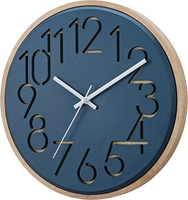 Carved Blue Wall Clock