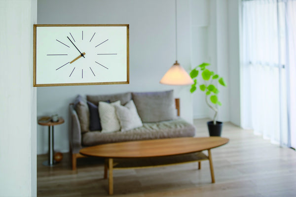 Rectangle Wood Double Side Wall Clock