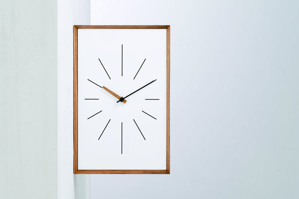 Rectangle Wood Double Side Wall Clock
