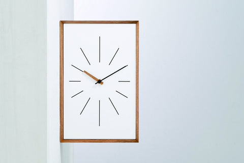 Rectangle Wood Double Side Wall Clock