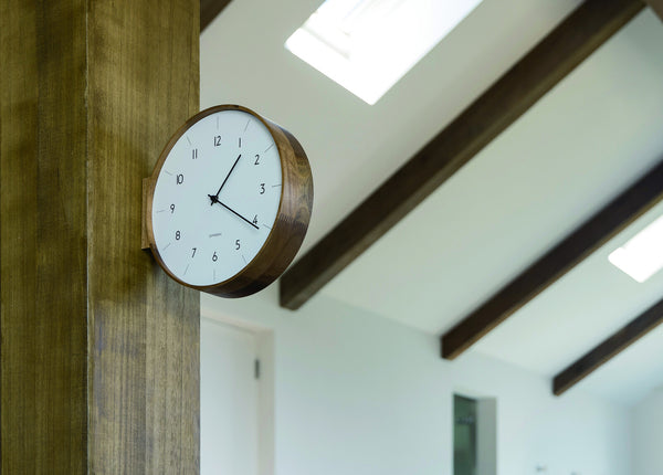 Modern Wood Double Side Wall Clock