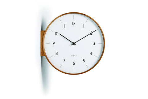 Modern Wood Double Side Wall Clock