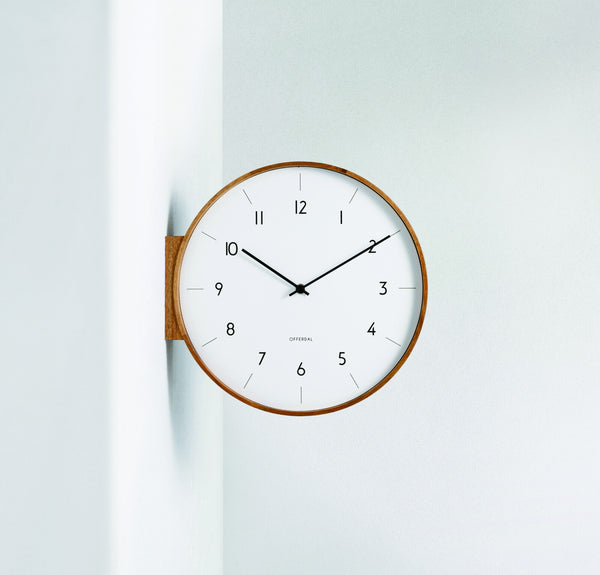 Modern Wood Double Side Wall Clock