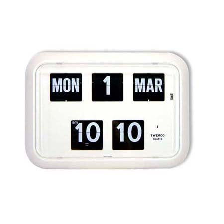Twemco Flip Clock QD-35 White